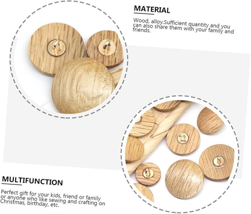 Wood Coat Buttons 50pcs Lightweight Sewing Buttons for Coats Cardigans DIY Decoration Replacement Craft - Image 5